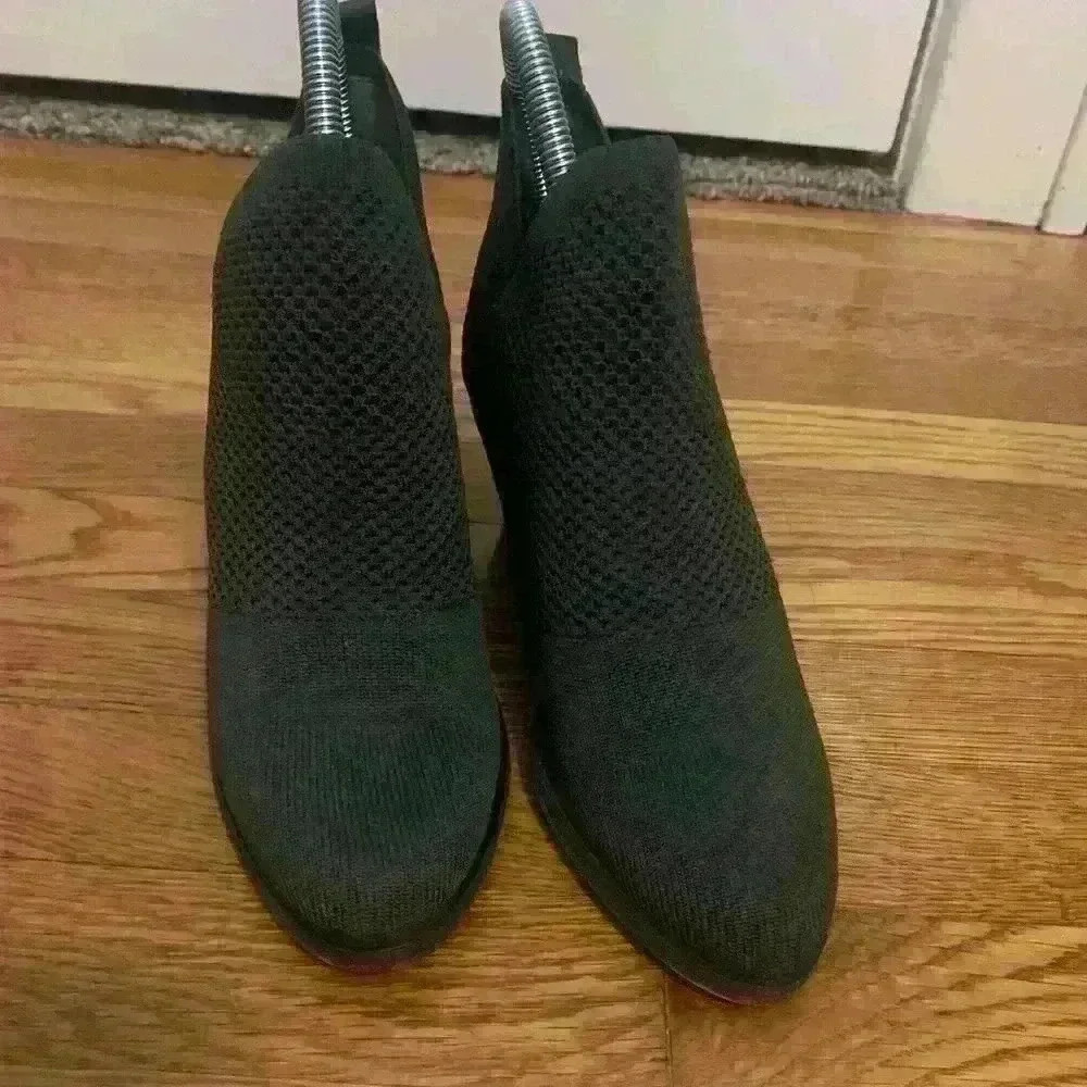Eileen Fisher Graphite Stretch Knit Ankle Slip On Bootie, size 6.5 - Picture 2 of 10